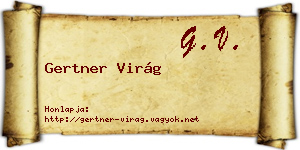 Gertner Virág névjegykártya